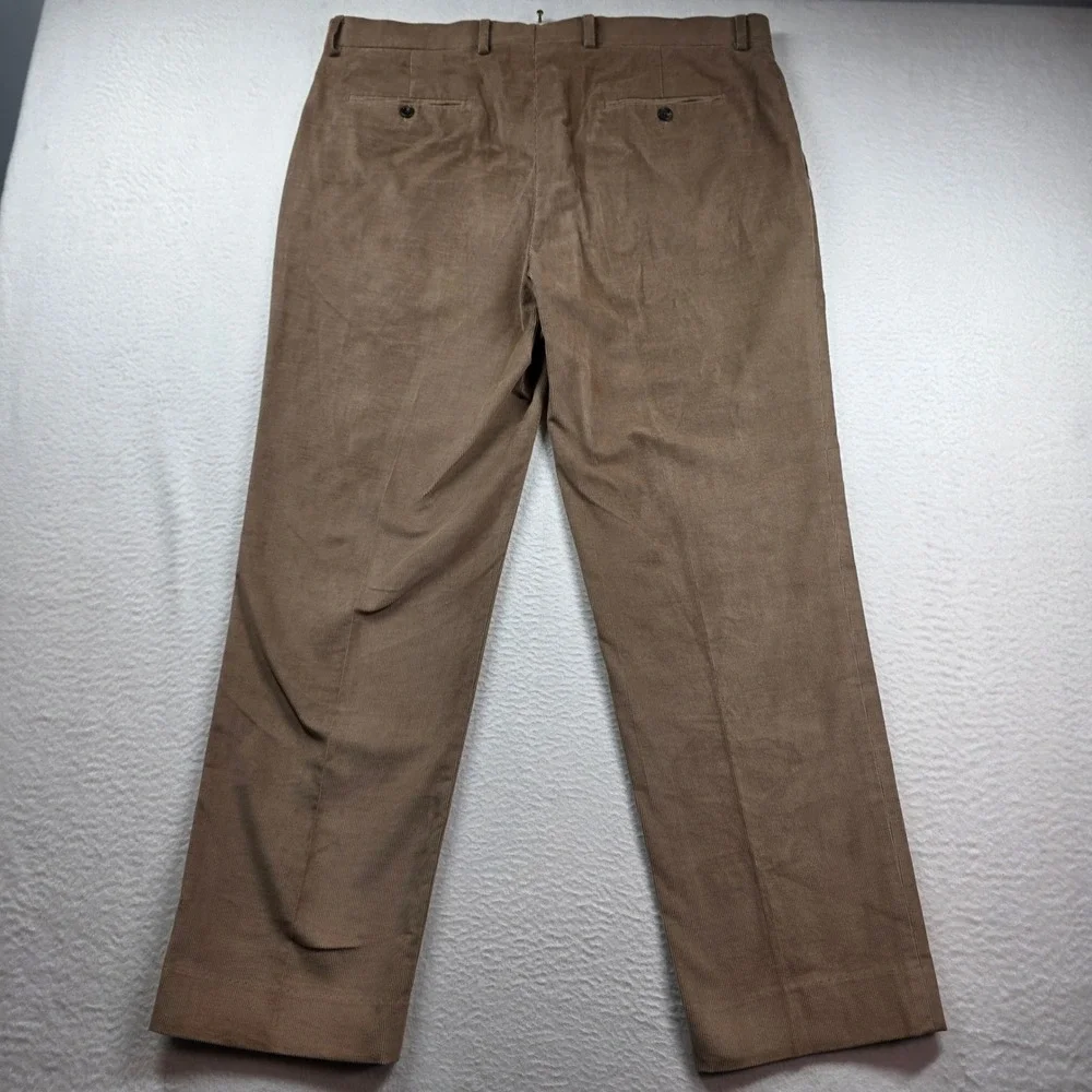 Jos. A. Bank Reserve Corduroy Pants Men 38x30‎ Tan Tailored Fit Stretch Trousers